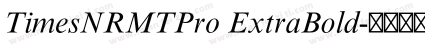TimesNRMTPro ExtraBold字体转换